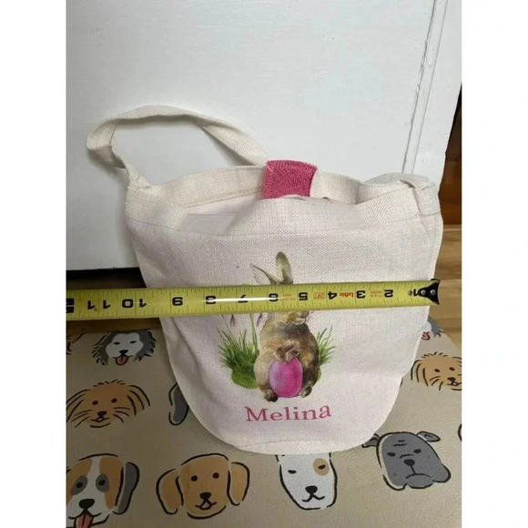 Melina Child’s Easter Bunny Cloth Basket Bag - Picture 3 of 7